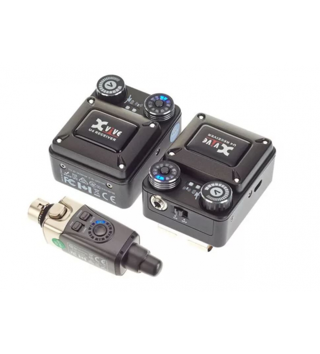 XVIVE U4r2 In-Ear Monitor Wireless System Kit con trasmettitore  e 2 ricevitori wireless per in ear monitor 